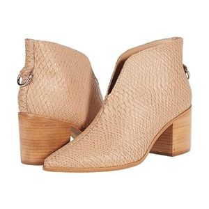 KAANAS Morellino Snake Open-Front Booties Nutmeg 11 M